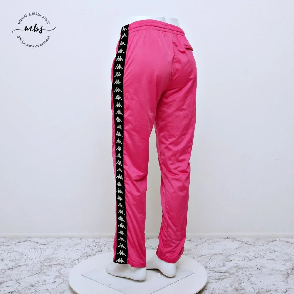 Kappa Logo Panel Drawstring High Waist Track Pants_4